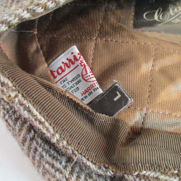 *Debenhams Vintage Brown Tan Tweed Beret. main image 8